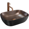 Umývadlo na dosku Rea Belinda COPPER BRUSH / Black