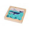 Adam Toys Drevené vrstvené puzzle Antarktída Adam Toys