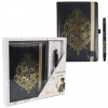 CurePink Poznámkový blok s propiskou Harry Potter Hogwarts set 2 ks A5 14,8 x 21 cm 2100003337