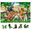 Puzzle Wooden city Drevené puzzle Škôlka na farme 2v1, 75 dielikov eko (5904151820683)