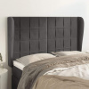 vidaXL Čelo postele so záhybmi tmavosivé 147x23x118/128 cm zamat