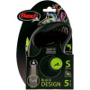 Flexi FLEXI Automatické vodítko Black Design S, 5 m páska, zelené