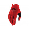 Rukavice 100% iTrack Gloves Red Veľkosť: M