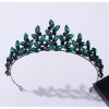 Naishide Jewelry Vintage korunka do vlasov s kryštálmi Druh barvy: Zelená