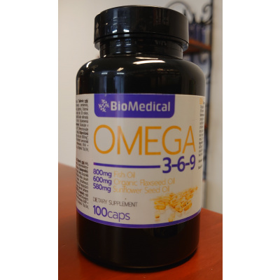 Omega 3-6-9 - 100 kapslí BIOMEDICAL