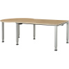 Obdĺžnikový stôl ,š x h 1600 x 900 mm, zaoblený prídavný prvok vľavo mauser
