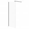 Cersanit Mille, sprchová zástena typu Walk-In 80x200 cm, 8mm číre sklo, čierny profil, S161-007