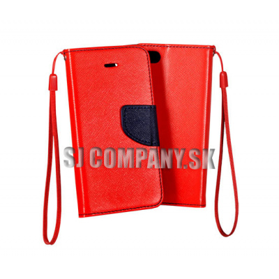 Kožený obal LG L90 (D405N) – Wallet Fancy – červená