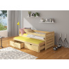 Nábytek PEGAS s.r.o. Dvojlůžko s bariérkou TOMI 180x80 Borovice Přírodní