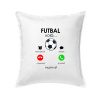 Futbal volá - Vankúš 50x50 - 50x50 - Iba poťah ( Biela )