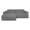 Sivá rohová pohovka (ľavý roh) Roxy – Scandic