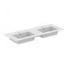 Ideal Standard Tempo - Nábytkové dvojumývadlo 1215x455 mm, s prepadom, biela E053401