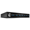 LINDY 43128 USB Hub 7 portů USB-A USB 3.0 5 GBit/s černá 7 Port USB 3.0 Metall Hub