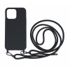 Kryt TopQ Simple iPhone 15 Pro Max čierny so šnúrkou 111327