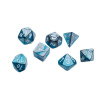 Sada kociek na RPG: Chessex - Festive Mini-hedral Steel Teal White (7 ks)