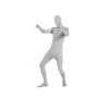 Celotelový zentai spandex catsuit, karnevalový kostým Biela XL pánske