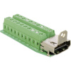 Delock 65168 HDMI konektor zásuvka, vstavateľná vertikálna Pólov: 20 strieborná 1 ks; 65168