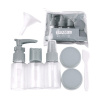 Sivá sada kozmetických nádob na cestovanie 7v1, KS122SZ