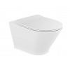 Roca GAP ROUND Závesný klozet 35,5x54 cm+sedátko Slim Duroplast Biela A34H0N8000