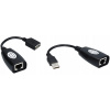 USB predlžovací kábel Pawonik RJ45 pre myš, čierny