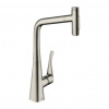 Hansgrohe M71, drezová batéria Metris Select s výsuvnou spŕškou, vzhľad nerezový, HAN-73820800