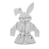 Detský mušelínový župan s uškami Bunny - šedý Baby Nellys