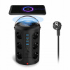 Napájacia lišta Kocka Bezdrôtová nabíjačka 12 zásuviek 4 USB 1 USB-C