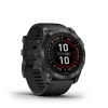 GARMIN Fénix 7X Pro Solar, Slate Gray Stainless Steel, Black Band (010-02778-01)