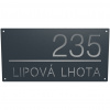 Domové číslo tabuľka lakovaná 5 Velikost: 50 x 25 cm (XXL), Odstín: RAL 7016 - Antracit