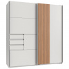 MID.YOU SKRIŇA S POS. DVER. – HOR.VED, biela, dub artisan, 180/198/65 cm - Online Only zostavy - 001787057501