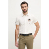 Košeľa Aeronautica Militare pánska, béžová farba, regular, s klasickým golierom, CA1285CT3288 XL