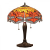 Dragonfly flame stolní lampa Tiffany 64093