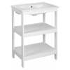 Aqualine Aqualine, ETIDE policová umývadlová skrinka 61,5x85x44 cm, matná biela, ET610