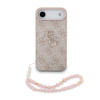 Guess PU 4G Metal Logo Strap Zadný Kryt pre iPhone Air Pink GUHCP17MP4GMGSP
