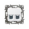 Zásuvka LEGRAND dvojnásobná RJ45 CAT6 UTP biela 664774