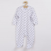 Dojčenský overal New Baby Classic II sivý s hviezdičkami Sivá 74 (6-9m)