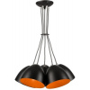 Svietidlá - Závesné svietidlá - 5 LAMPA WISZĄCA LIVIA LOFT METALOWA CZARNA ORANGE (Svietidlá - Závesné svietidlá - 5 LAMPA WISZĄCA LIVIA LOFT METALOWA CZARNA ORANGE)