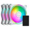 CoolerMaster Cooler Master ventilátor MasterFan MF120 Halo 3in1 White, 3x120mm, ARGB, bílá MFL-B2DW-183PA-R1
