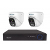 Securia Pro IP 2 kamerový systém 6MPx, NVR2CHV6S-W DOME smart, biely, kov Nahrávanie: 4TB disk
