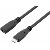Predlžovací kábel PremiumCord USB-C (USB 3.2 generácie 2), C/male - C/female, 1 m ku31mfa1