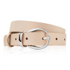 Brødrene Dámsky kožený opasok 105 cm | béžová O-OPD25/BEIGE105