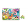 TookyToy Drevené vkladacie puzzle - dinosaury