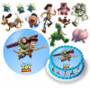 DIGITÁLNA TLAČ Jedlý obrázok na tortu TOY STORY BUZZ ASTRAL + POSTAVY TEXT 1