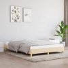 vidaXL Posteľný rám krémový 140x190 cm látka