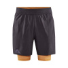 Pánske bežecké šortky Craft Pro Trail 2v1 Black/Orange XL