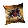 Jerry Fabrics Vankúš Motorka red Polyester 40x40
