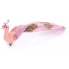 MagicHome Vianoce Vták MagicHome Vianoce, ružový páv so štipcom, 23cm