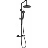 Mexen KX40 povrchová sprchová súprava s dažďovou sprchou a termostatickou batériou, čierna - 771504091-70