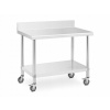 Nerezový stôl na kolieskach 60x100cm ROYAL CATERING RCAT-100/60-WS