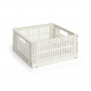 HAY Skladacia prepravka Colour Crate Medium Square Off-white